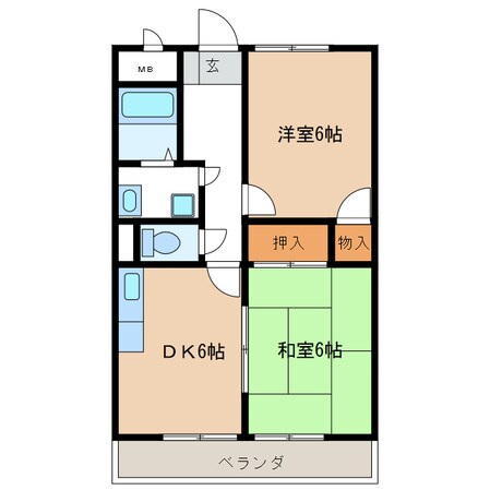 サンフラワー正木Ⅱの物件間取画像